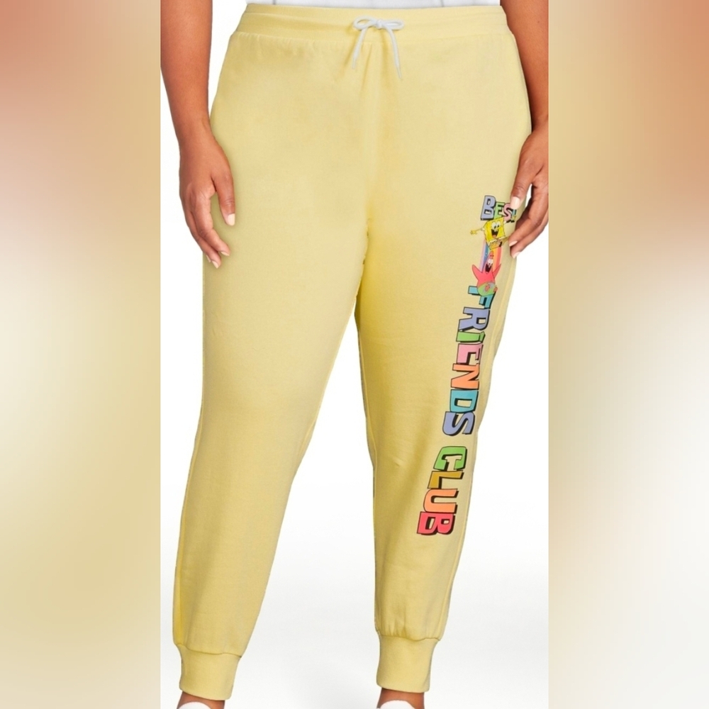 New! Nickelodeon Spongebob Best Friends Club Joggers Junior Girls Size XL